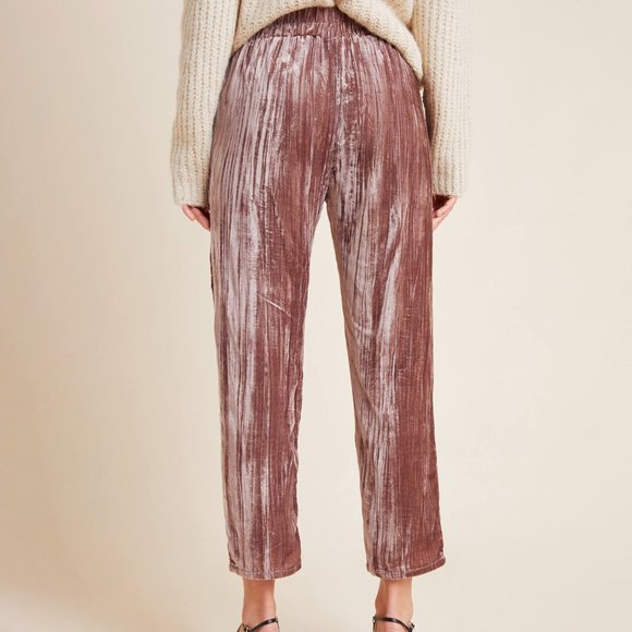 Anthropologie Josephine Velvet Tapered Trousers - Picture 2 of 5